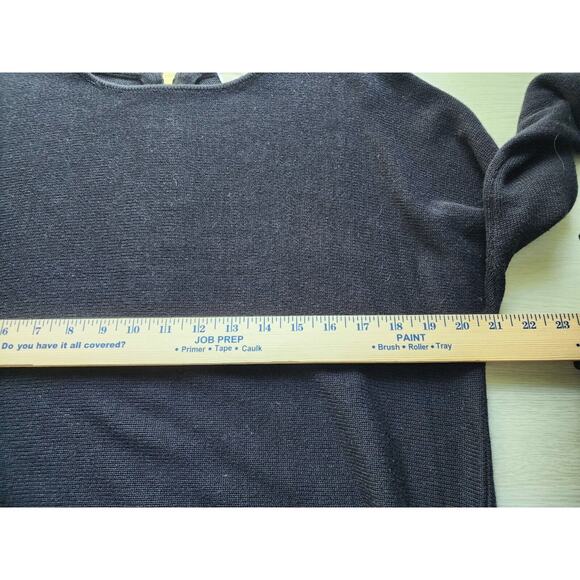 SWEATER-Michael Kors-Black-Long Length-Zipper-Long Sleeves-Size Large - Picture 8 of 13